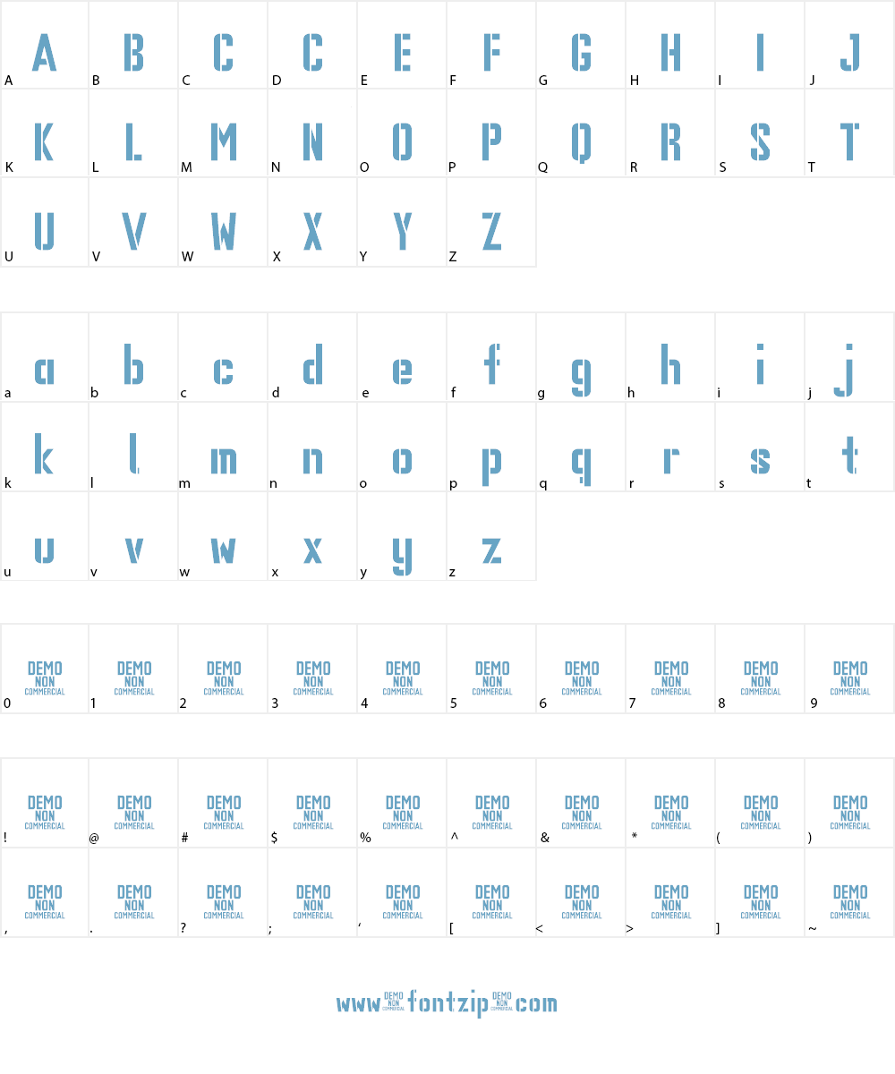 Gipsy Danger Personal Use Font Character
